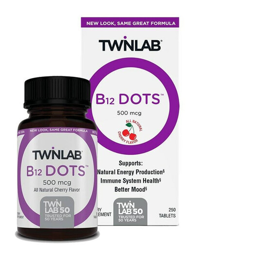 Основное фото товара B12 Dots 500 mcg Cherry Flavor Основное фото товара Витамин B12 Кобаламин, B12 Dots 500 mcg Cherry Flavor, 250 таблет