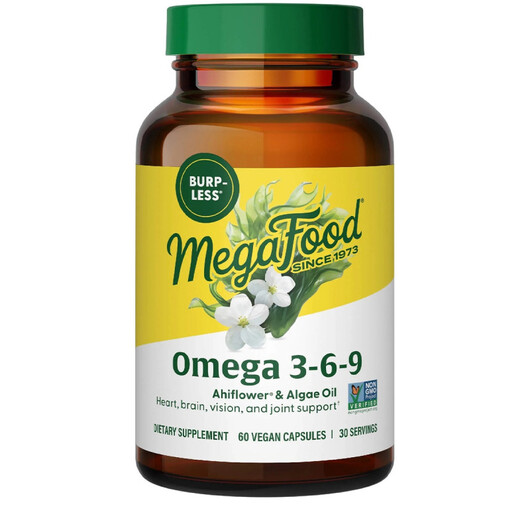 Основное фото товара Omega Основное фото товара MegaFood, Веганская Омега-3, Omega, 60 капсул