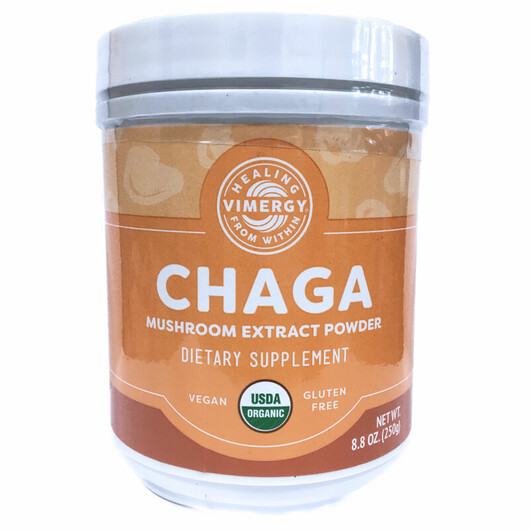 Основное фото товара Vimergy, Грибы Чага, Chaga Mushroom Extract Powder, 250 г
