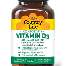Вітамін D3 Vitamin D3 Country Life 60 капсул