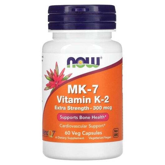 Основне фото товару MK-7 Vitamin K-2 Extra Strength 300, Вітамін K2 MK-7 300 мкг, 60 