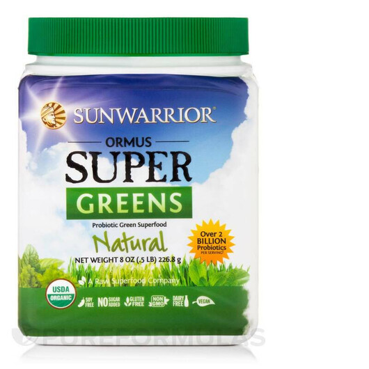 Основное фото товара Organic Ormus SuperGreens Natural Основное фото товара Sunwarrior, Супергринс, Organic Ormus SuperGreens Natural, 226.8