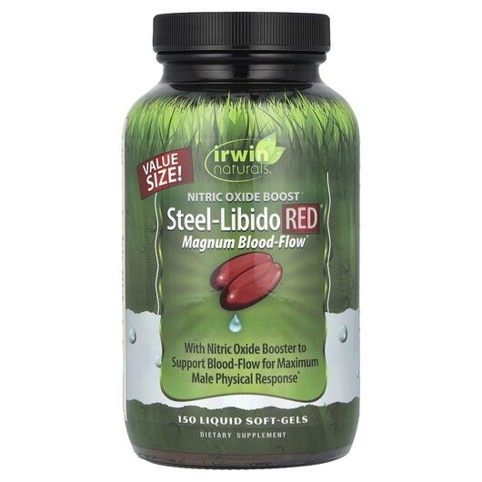Основное фото товара Steel-Libido Red Magnum Blood-Flow Основное фото товара Irwin Naturals, Поддержка Либидо, Steel-Libido Red, 150 капсул