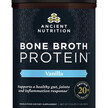 Фото товару Bone Broth Protein Vanilla Фото товару Ancient Nutrition, Bone Broth Protein Vanilla, Протеїн, 17.4 oz