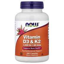 Vitamin D3 & K2 Витамины D3 + K2 NOW Foods 240 капсул