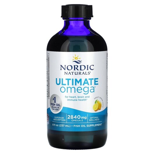 Основное фото товара Ultimate Omega 2840 mg Lemon Основное фото товара Nordic Naturals, Ультимейт Омега, Ultimate Omega 2840 mg, 237 мл
