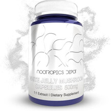 White Jelly Mushroom Capsules Грибы Nootropics Depot