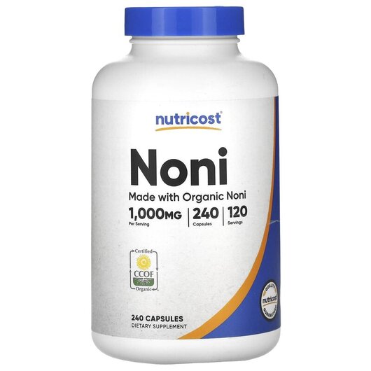 Основное фото товара Nutricost, Нони, Noni 1000 mg, 240 капсул