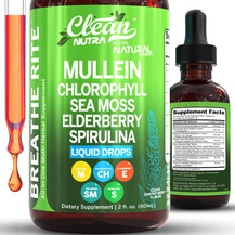 Лист коров'яку Mullein Drops for Lungs Liquid Chlorophyll