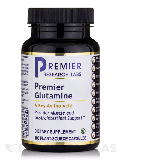 Основне фото товару Premier Research Labs, Premier Glutamine, L-Глутамін, 100 капсул
