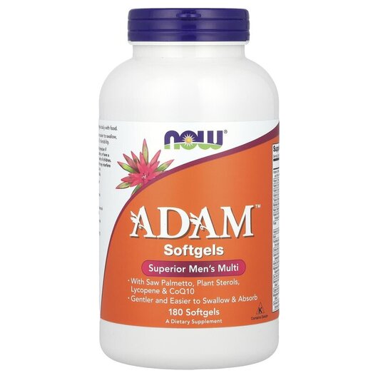 Основное фото товара ADAM Superior Men's Multi Основное фото товара NOW Foods, Витамины для мужчин, ADAM Softgels Men's 180, 180