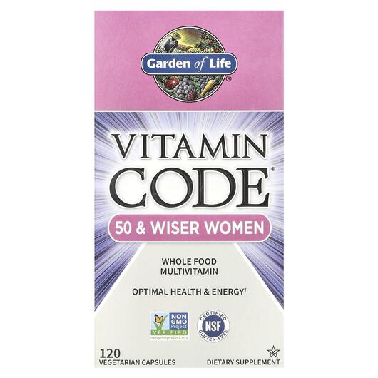 Основное фото товара Vitamin Code 50 & Wiser Women Основное фото товара Garden of Life, Витамины, Vitamin Code 50 & Wiser Women, 120