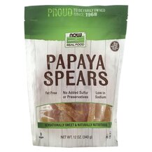 Ферменти Папайї Real Food Papaya Spears NOW Foods 340 г Ферменти Папайї Real Food Papaya Spears NOW Foods 340 г
