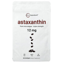 Астаксантин Astaxanthin 12 mg Micro Ingredients 60 капсул