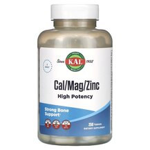 Cal/Mag/Zinc High Potency Цинк KAL 250 таблеток