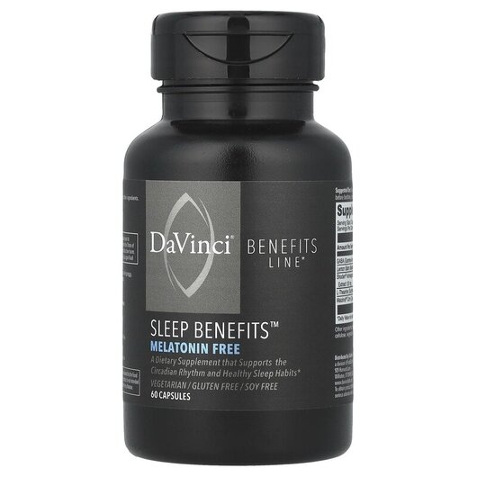 Основне фото товару Sleep Benefits Melatonin Free Основне фото товару Sleep Benefits Melatonin Free, Мелатонін, 60 капсул