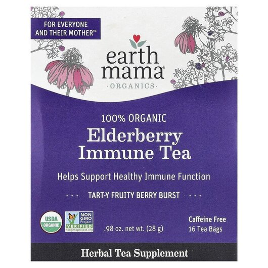 Основное фото товара Organics 100% Organic Elderberry Immune Tea Tart-Y, Органический 