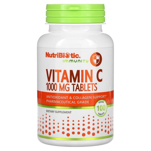 Основне фото товару NutriBiotic, Immunity Vitamin C 1000 mg, Вітамін C, 100 таблеток