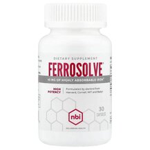 Залізо Ferrosolve High Potency NBI Health 30 капсул Залізо Ferrosolve High Potency NBI Health 30 капсул
