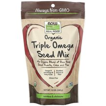 Омега 3 Real Food Organic Triple Omega Seed Mix NOW Foods