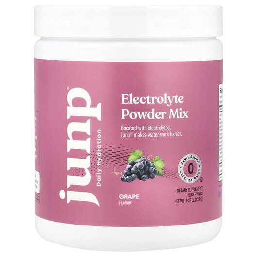 Основное фото товара Electrolyte Powder Mix Grape Основное фото товара JUNP Hydration, Электролиты, Electrolyte Powder Mix Grape, 423 г
