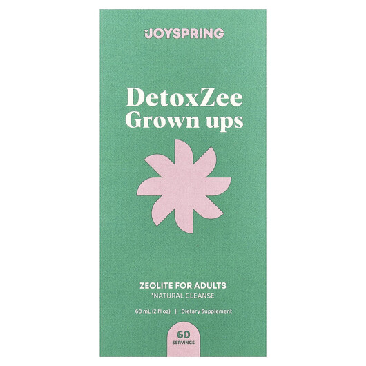 Основне фото товару Joy Spring, DetoxZee Grown Ups Zeolite For Adults, Цеоліт, 60 мл