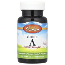 Vitamin A 25000 IU Витамин А 25000 МЕ Carlson 100 капсул Vitamin A 25000 IU Витамин А 25000 МЕ Carlson 100 капсул
