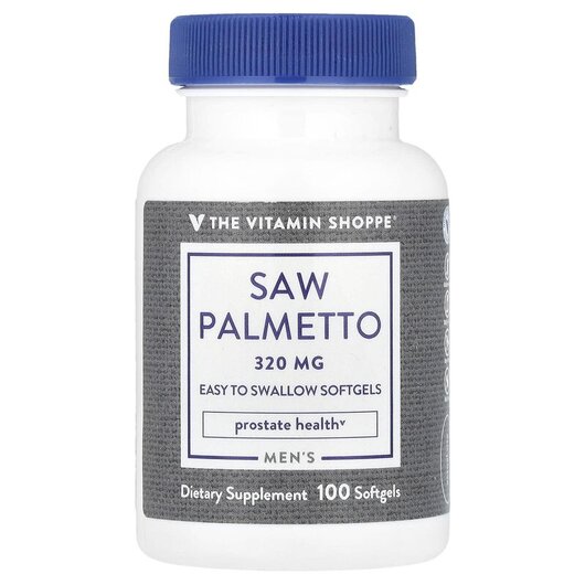 Основне фото товару Men's Saw Palmetto 320 mg Основне фото товару TheVitaminShoppe, Men's Saw Palmetto 320 mg, Со Пальметто, 1