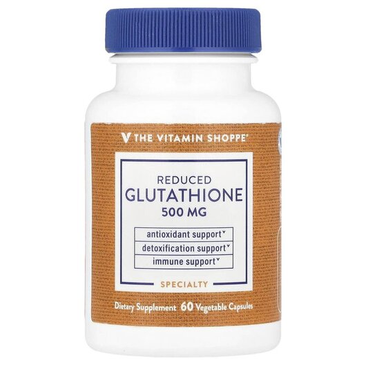 Основное фото товара TheVitaminShoppe, L-Глутатион, Reduced Glutathione 500 mg, 60 кап