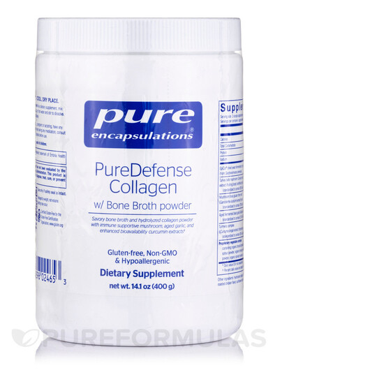 Основне фото товару PureDefense Collagen with Bone Broth Powder, Зміцнення кісток, 40