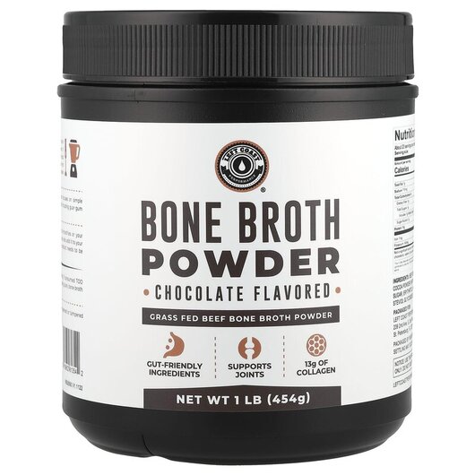 Основное фото товара Bone Broth Powder Chocolate Основное фото товара Left Coast Performance, Протеин, Bone Broth Powder Chocolate, 454
