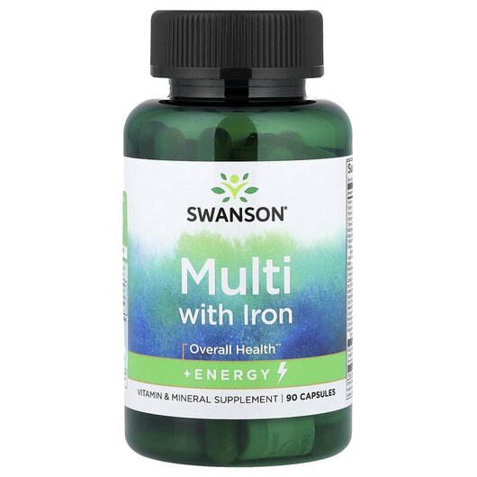 Основне фото товару Swanson, Multi with Iron, Залізо, 90 капсул