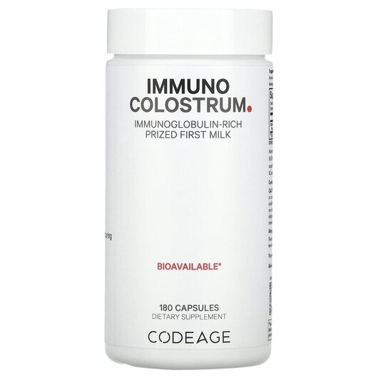 Основное фото товара CodeAge, Колострум, Immuno Colostrum, 180 капсул