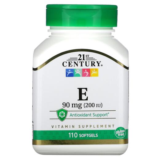 Основное фото товара 21st Century, Витамин E Токоферолы, Vitamin E 200 UI 90 ml, 110 к