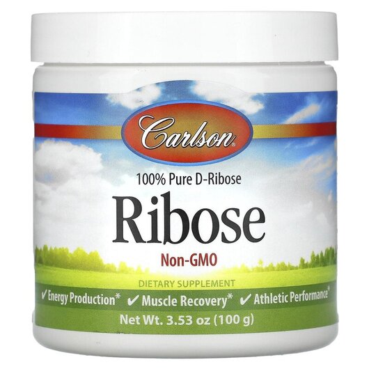 Основное фото товара Ribose Powder Основное фото товара Carlson, D-рибоза, Ribose Powder, 100 г