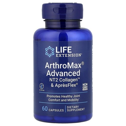 Основне фото товару Arthro-Max Advanced NT2 Collagen & ApresFlex Основне фото товару Arthro-Max Advanced NT2 Collagen & ApresFlex, Колаген, 60 кап