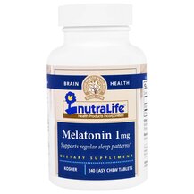 Мелатонін Melatonin 1 mg NutraLife 240 Easy Chew Tablets