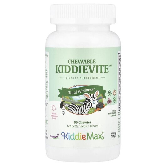 Основное фото товара KiddieMax Chewable Kiddievite Natural Bubblegum Основное фото товара KiddieMax Chewable Kiddievite Natural Bubblegum, Витамины для дет