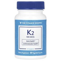 Вітамін K2 Vitamin K2 100 mcg TheVitaminShoppe 60 капсул Вітамін K2 Vitamin K2 100 mcg TheVitaminShoppe 60 капсул