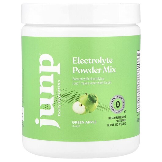 Основне фото товару JUNP Hydration, Electrolyte Powder Mix Green Apple, Електроліти, 
