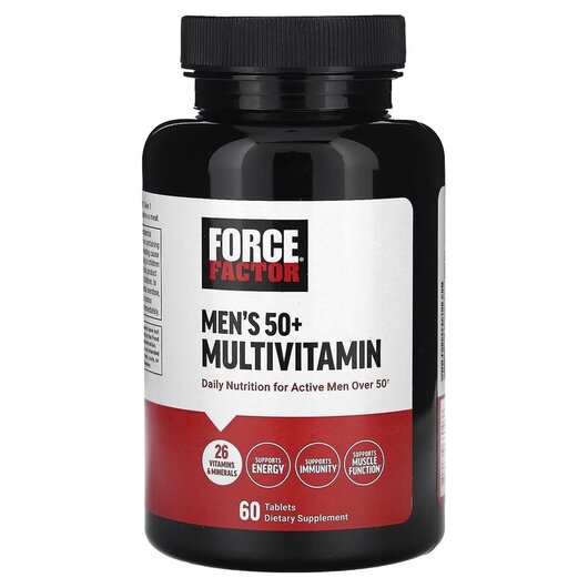 Основне фото товару Force Factor, Men's 50+ Multivitamin, Мультивітаміни, 60 таб