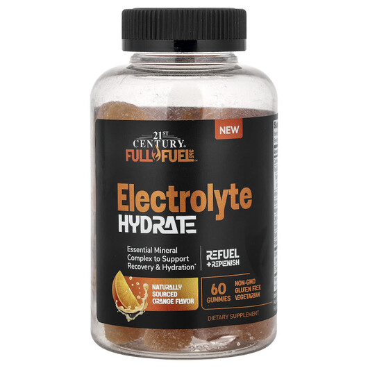 Основное фото товара Электролиты, Electrolyte Hydrate Gummies Orange, 60 таблеток
