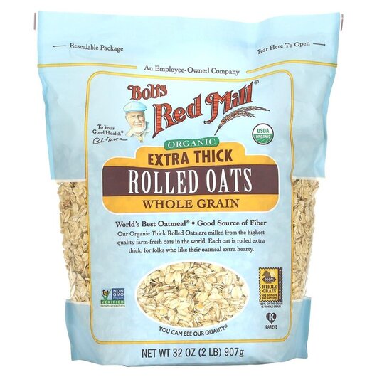 Основное фото товара Bob's Red Mill, Овес, Rolled Oats, 907 г