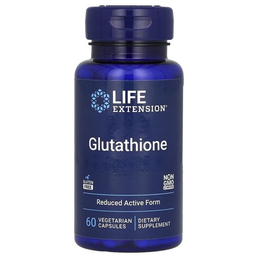 Основне фото товару Glutathione Основне фото товару Life Extension, Glutathione, L-Глутатіон, 60 капсул