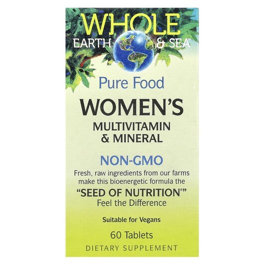 Основное фото товара Whole Earth & Sea Women's Multivitamin & Mineral Основное фото товара Whole Earth & Sea Women's Multivitamin, Витамины для жен
