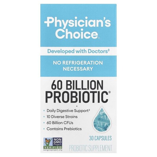 Основное фото товара Physician's Choice, Пробиотики, 60 Billion Probiotic, 30 кап