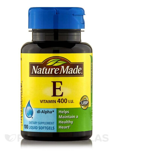 Основное фото товара Nature Made, Витамин E Токоферолы, Vitamin E 400 IU, 100 капсул