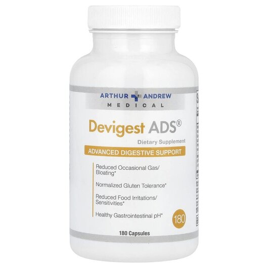 Основне фото товару Devigest ADS Advanced Digestive Support 400 mg, Ферменти, 180 кап