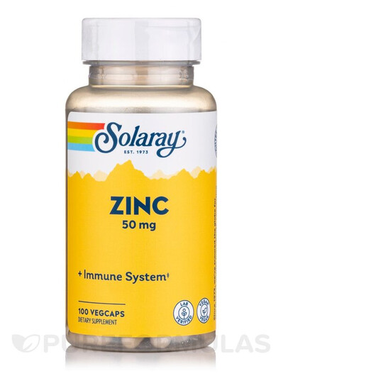 Основное фото товара Zinc 50 mg Основное фото товара Solaray, Цинк, Zinc 50 mg, 100 капсул