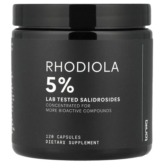 Основне фото товару Toniiq, Rhodiola 5%, Родіола, 120 капсул